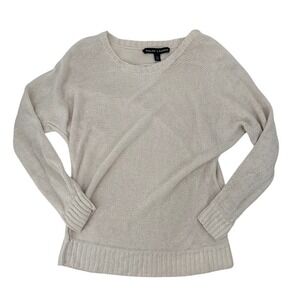 Ralph Lauren Black‎ Label Linen Blend Sweater Womens L Cream READ